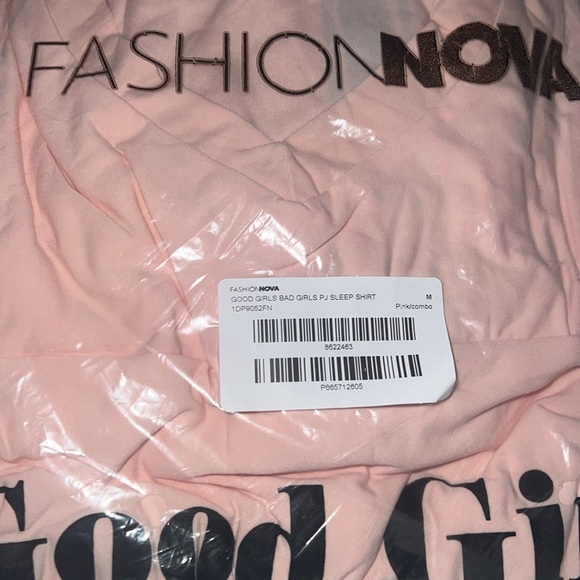 Good Girls Bad Girls PJ/Pajama/Sleep Shirt/Lounge Gown|Black/Pink| NEW/NWT!!💗🖤 - Picture 5 of 5